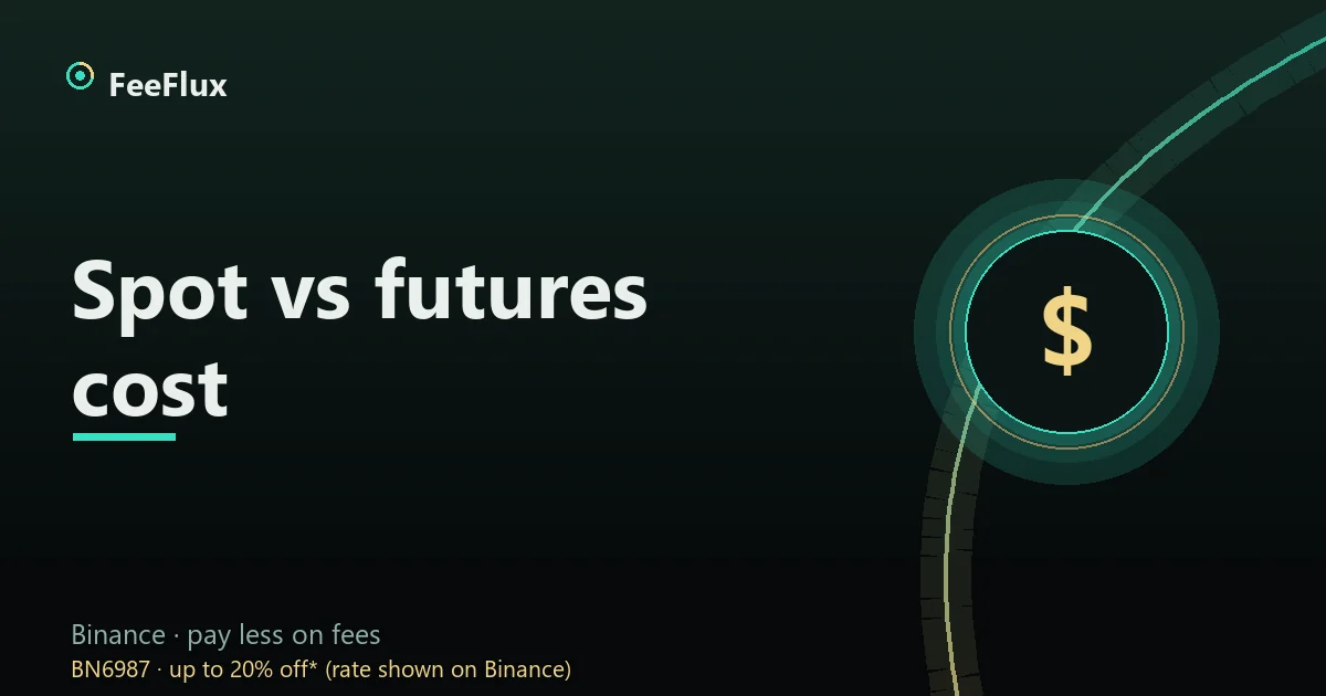 Spot vs futures cost cover: two cost paths, charged on trade size versus notional value